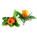 GR125 Róża w pąku - główka z liściem Orange Yellow